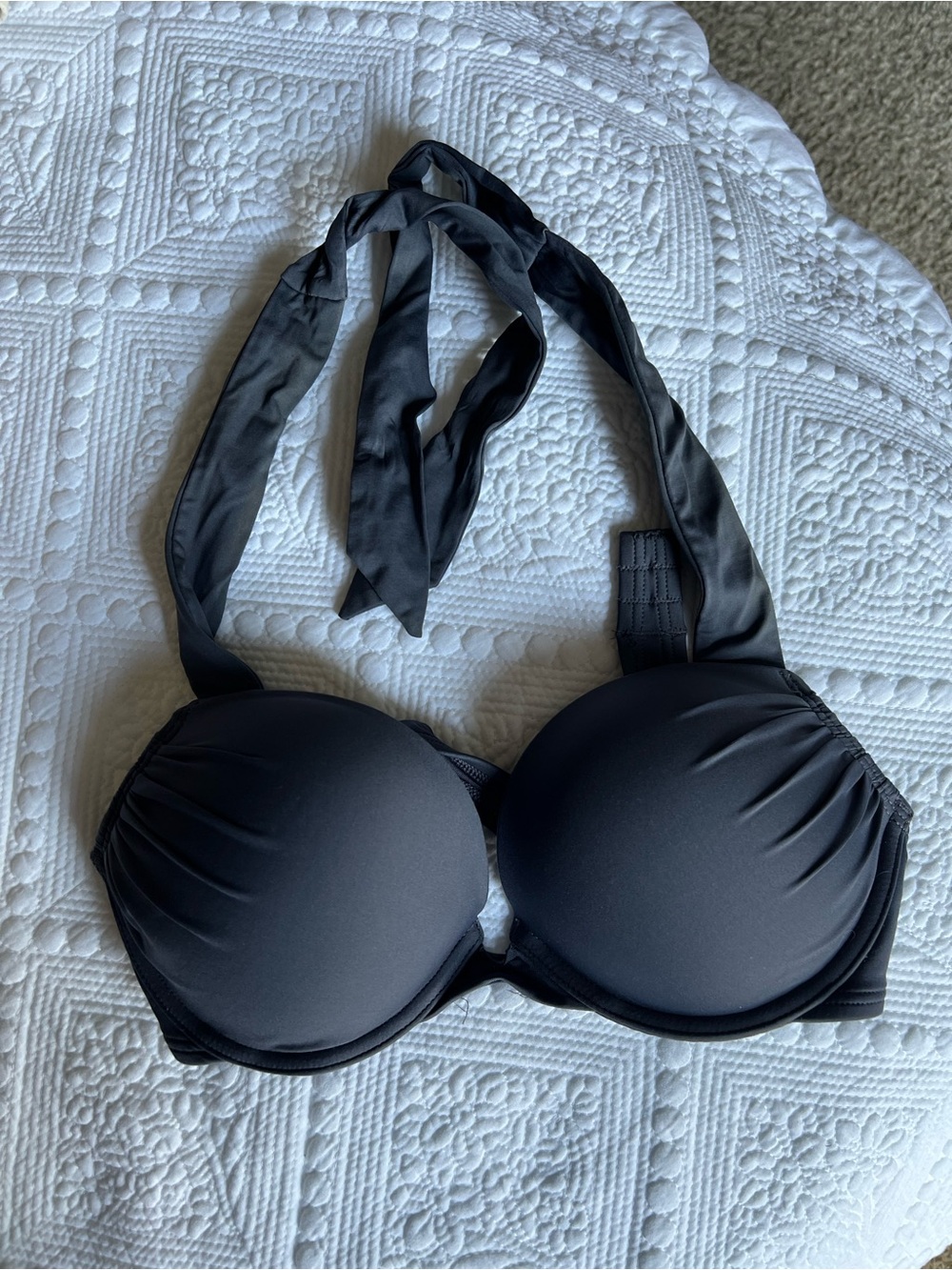Victoria's Secret Charcoal Grey Bombshell Push-Up Bikini Top and Bottoms